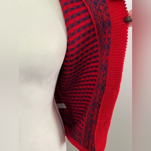 VTG Pendleton 100% Wool Made in the USA Fair Isle Nordic Cardigan Sweater Small - Picture 9 of 11